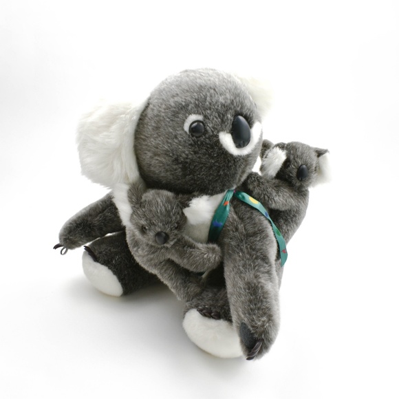 Koala Mom and 2 Babies Stuffed Animal Plush Toy - Picture 5 of 7